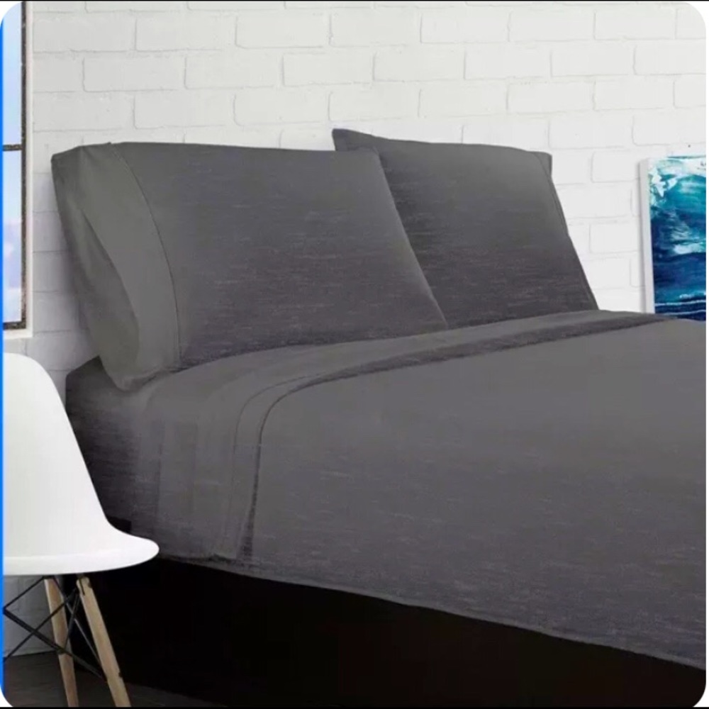 Ella Jayne 3pc Gray Full Sheet Set Includes Flat Sheet & 2 Standard Pillowcases